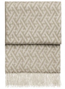 Плед 135x200 Elvang Amazing beige/white