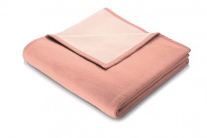 Плед 150х200 Biederlack British romance salmon pale salmon
