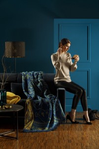 Плед 150х200 Biederlack Dark velvet paisley