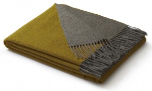 Плед 130х170 Biederlack Dark velvet ocker-grau