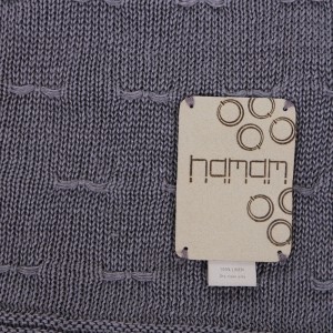 Плед 130х180 Hamam Hanim darkgrey темно-серый