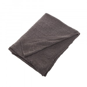 Плед 130х180 Hamam Hanim darkgrey темно-серый