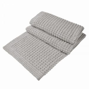 Плед 130х180 Hamam Dimension knitted mist серый
