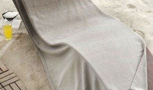 Полотенце пляжное 100х180 Hamam Shade vapour/mocha дым/мокко