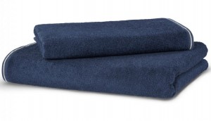 Полотенце махровое 100х150 Hamam Qashmare Contrast navy/vapour синий/дым