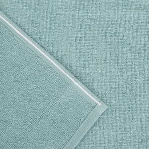 Полотенце махровое 50х100 Hamam Qashmare Contrast aqua/white бирюзовый/белый