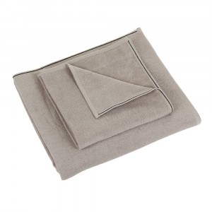 Полотенце махровое 100х150 Hamam Qashmare Contrast  vapour/navy дым/синий
