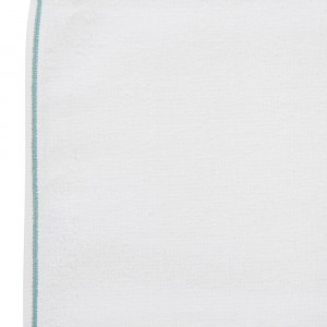 Полотенце махровое 50х100 Hamam Qashmare Contrast white/aqua белый/бирюзовый