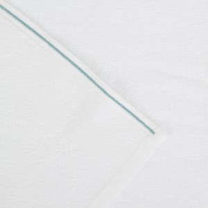 Полотенце махровое 100х150 Hamam Qashmare Contrast white/aqua белый/бирюзовый
