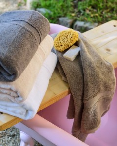 Полотенце махровое 30х40 Hamam Pearl mineral оловянный