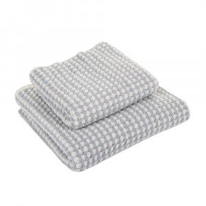 Полотенце махровое 50х100 Hamam Payas oyster/blue слоновая кость/голубой