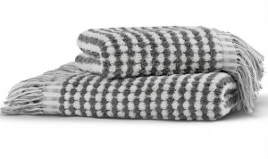 Полотенце махровое 50х100 Hamam Payas oyster/dark grey слоновая кость/серый