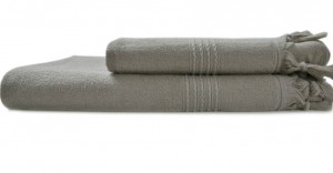 Полотенце махровое 100х150 Hamam Meyzer Tassels vapour дым