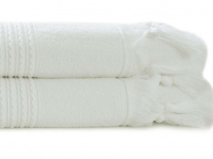 Полотенце махровое 100х150 Hamam Meyzer Tassels white белый