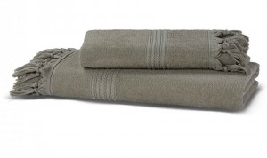 Полотенце махровое 50х100 Hamam Meyzer Tassels vapour дым