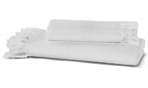 Полотенце махровое 50х100 Hamam Meyzer Tassels white белый