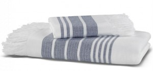 Полотенце 100х180 Hamam Marine Towel white-steel blue белый/синий 3 170 ?