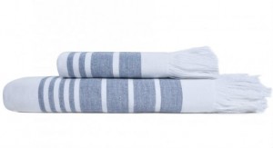 Полотенце 100х180 Hamam Marine Towel white-steel blue белый/синий 3 170 ?