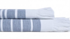 Полотенце 100х180 Hamam Marine Towel white-steel blue белый/синий 3 170 ?