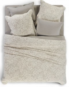 Покрывало 270x260 и наволочка Hamam Hanim natural/linen (серый беж)
