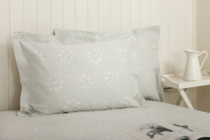 Покрывало "FLOWERS"  "Luxberry" 200х220 см голубая мята