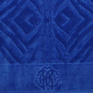 Коврик для ванной 60x90 Roberto Cavalli Zebrona blue синий