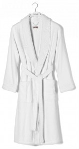 Халат махровый Hamam Galata Organic Contrast white белый