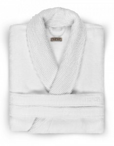 Халат махровый Hamam Galata Organic Contrast white белый