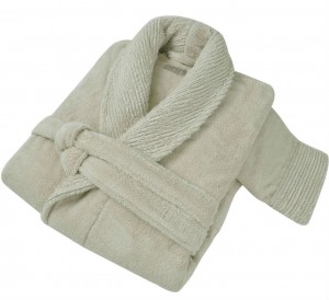 Халат махровый Hamam Galata Organic Contrast flax льняной