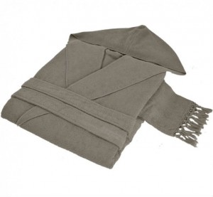 Халат женский с капюшоном Hamam Meyzer Tassels vapour дым