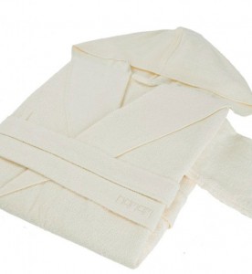 Халат с капюшоном Hamam Meyzer ivory (слоновая кость)