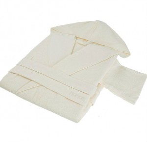 Халат с капюшоном Hamam Meyzer ivory (слоновая кость)