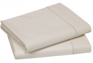 Простыня прямая 240х300 Blanc des Vosges перкаль, lin сливочный