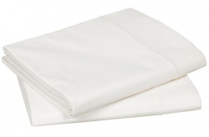 Простыня прямая 240х300 Blanc des Vosges перкаль,  nougat сливочно-розовый