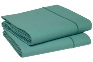 Простыня прямая 280х320 Blanc des Vosges перкаль, blue canard бирюзовый Простыня прямая 280х320 Blanc des Vosges перкаль, blue canard бирюзовый