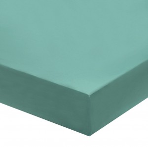 Простыня прямая 280х320 Blanc des Vosges перкаль, blue canard  бирюзовый