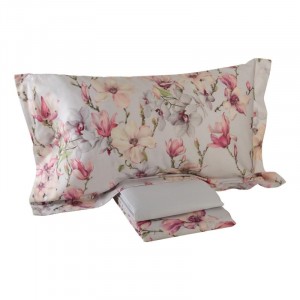 Постельное белье ELEGANT FLOWERS серое евро 200х220 от Mirabello