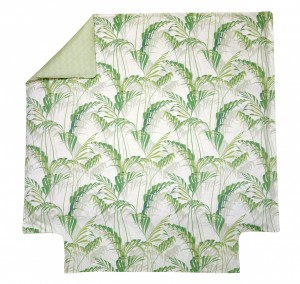 Постельное белье из сатина 2 спальное евро PALM HOUSE TILLEUL от Blanc des Vosg