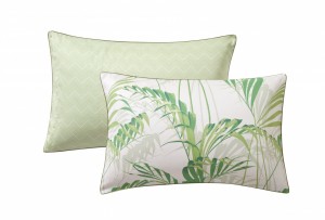 Постельное белье из сатина 2 спальное евро PALM HOUSE TILLEUL от Blanc des Vosg