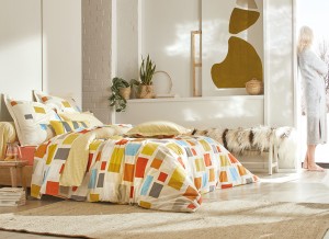 Постельное белье 1,5 спальное Scion BLOCKS OCHRE