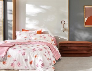 Постельное белье 2 спальное евро DAHLIAS PINK от Blanc des Vosge