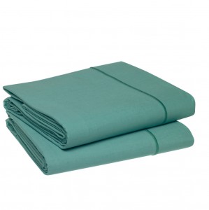 Постельное белье из сатина 2 спальное евро PLAIN CELADON от Blanc des Vosge