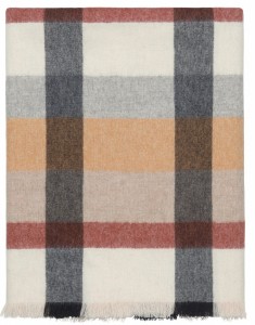 Плед 130x190 Elvang INTERSECTION rusty red/white/grey