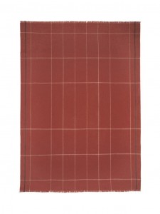 Плед 130x200 Elvang SQUARE rusty red