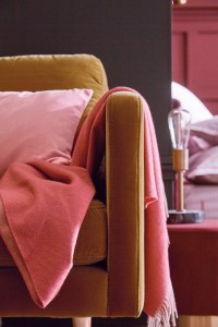 Плед 130х170 Blanc des Vosges KATMANDOU ROSE
