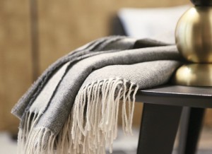 Плед из альпаки PEROU GRIS 130х170 от Blanc des Vosges