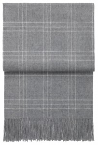Плед из бэби альпаки SUPERIOR light grey /white 130х200 от ELVANG