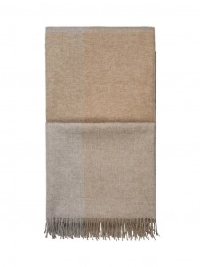 Плед из бэби альпаки Blocks beige/brown 130х200 от ELVANG
