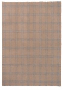 Плед из бэби альпаки CHECK light grey/camel 130х200 от ELVANG