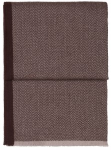 Плед из бэби альпаки Herringbone chocolate/beige 130х190 от ELVANG